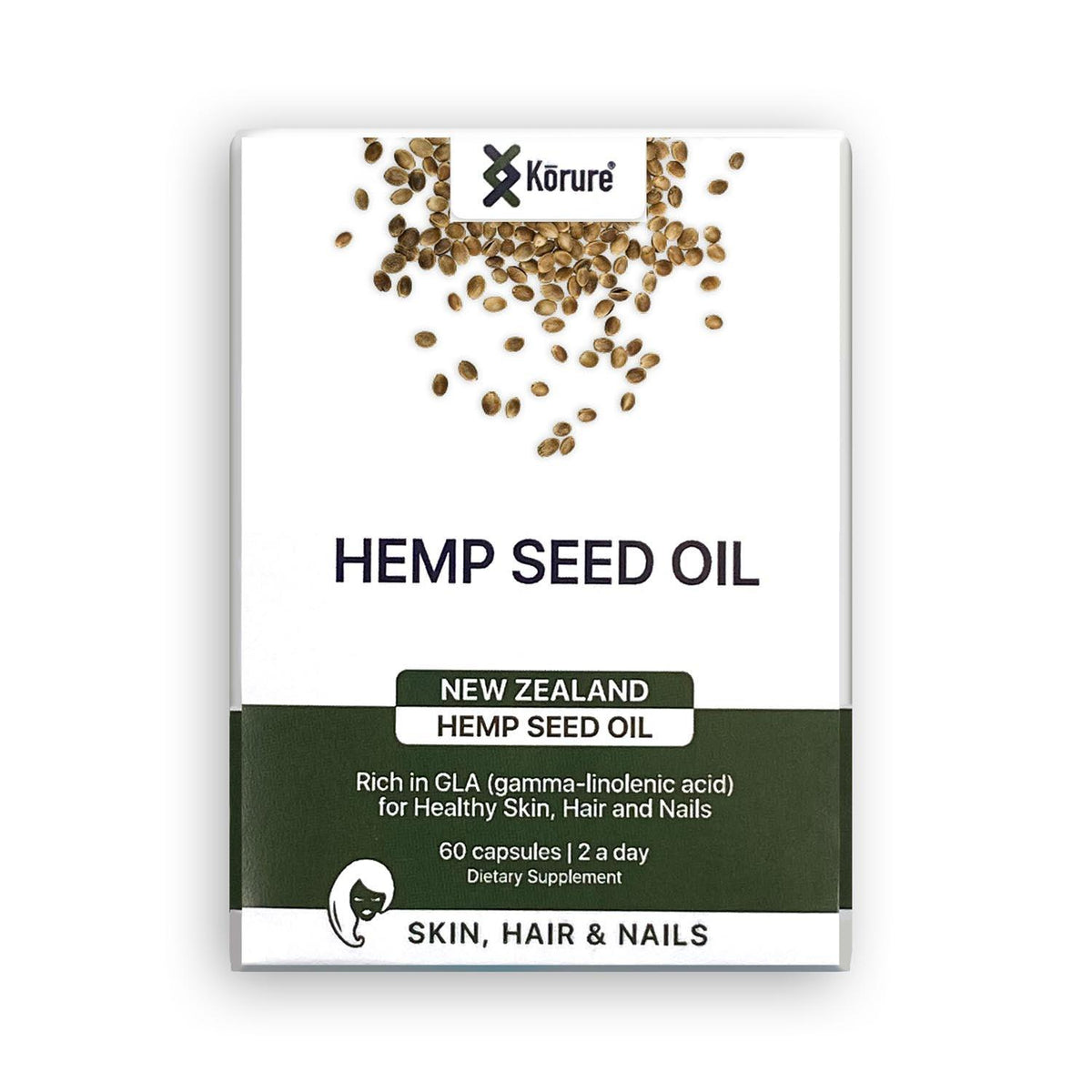 Hemp Seed Oil Rich in GLA for Hair, Nail and Skin Korure