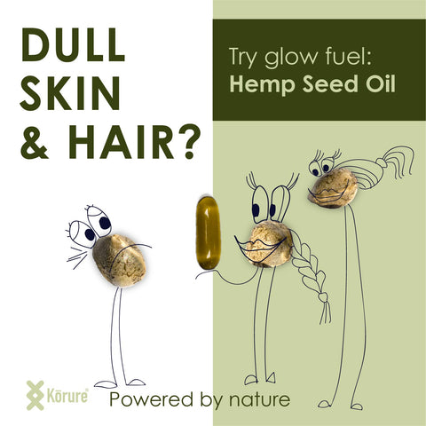 Hemp Seed Oil - Rich in GLA for Hair, Nail and Skin