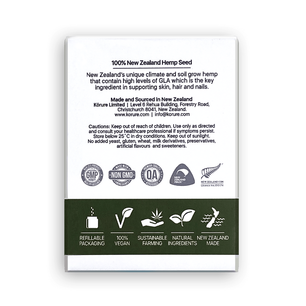 Hemp Seed Oil Rich in GLA for Hair, Nail and Skin Korure